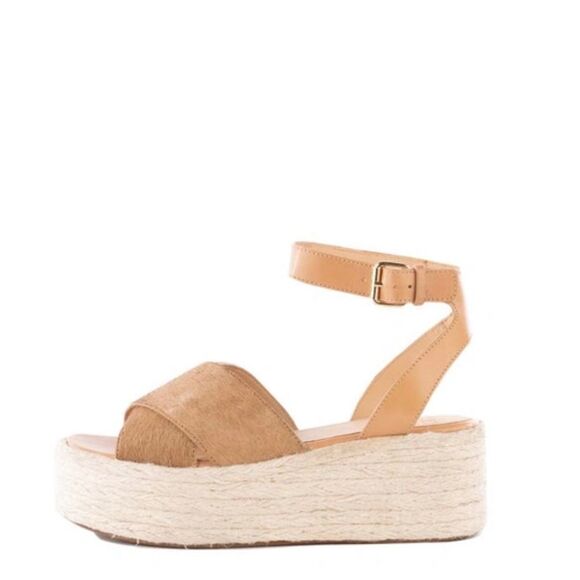 Revolve Seychelles Calf Hair Espadrilles Platform Sandals - Picture 3 of 11